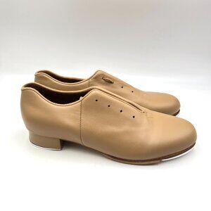 Bloch Womens Size 10 S0381L Audeo Jazz‎ Tap Caramel Tan Leather Dance Shoes